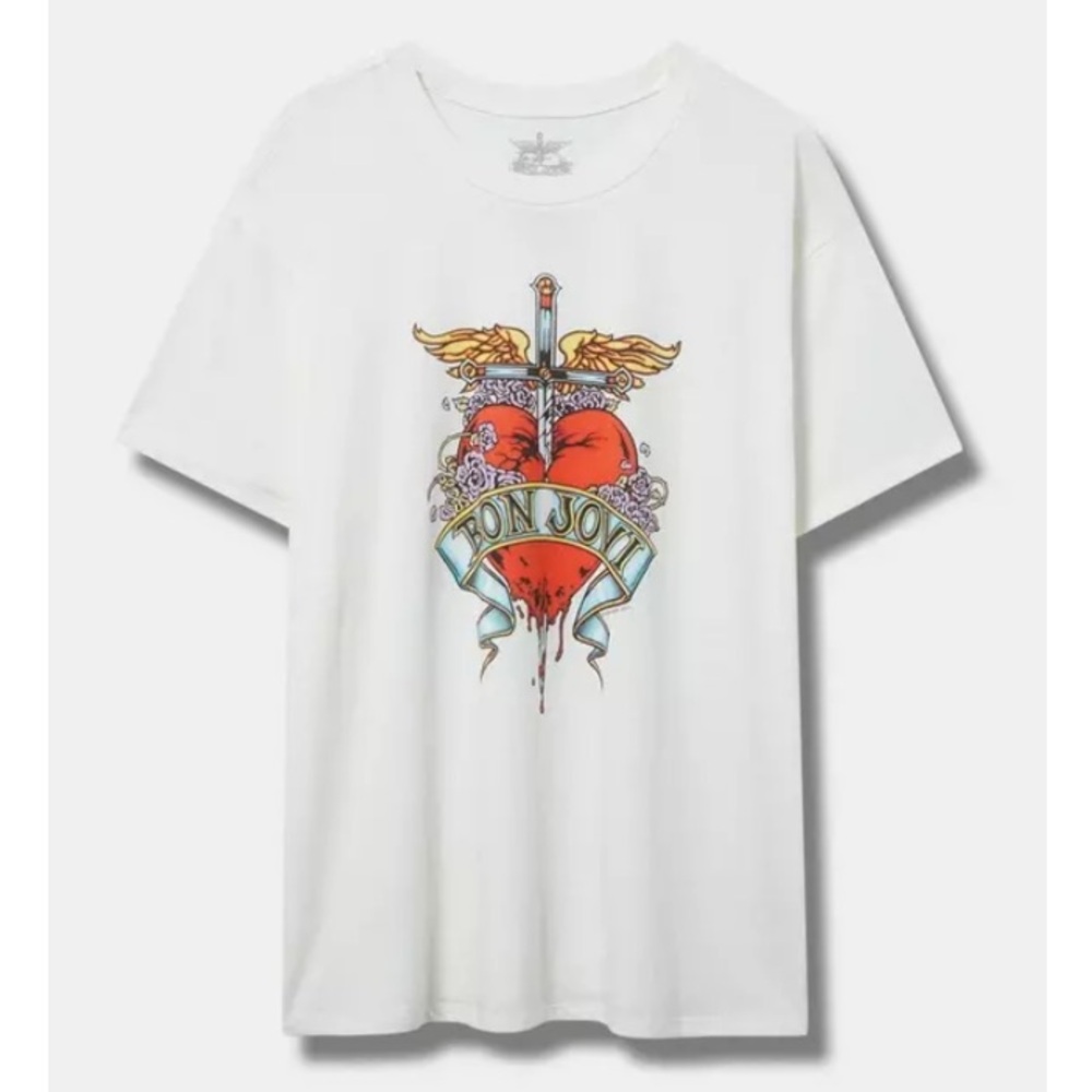 TORRID NWT Bon Jovi Relaxed Fit Cotton Boxy Tee